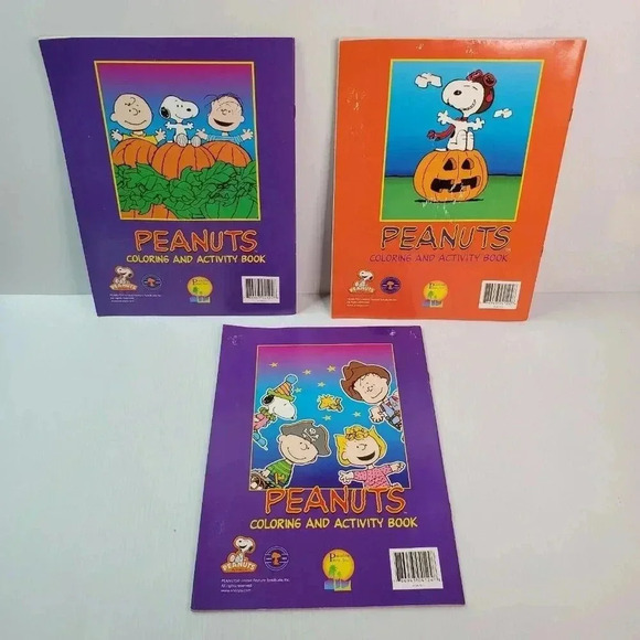 Peanuts Happy Halloween Coloring & Activity Books (Lot Of 3) Easy Tear Out Pages - Picture 2 of 16